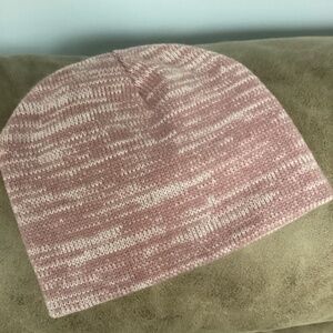 Pink & white stretch women’s hat NWOT